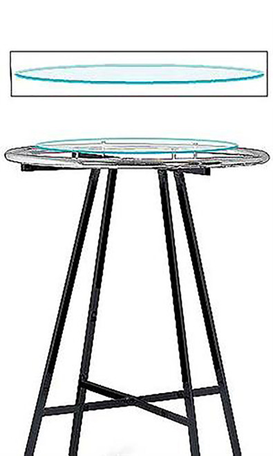 Glass Topper for Round Clothing Rackszoom
