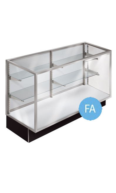 70 inch Extra Vision Black Metal Framed Display Case Fully Assembled with Lightingzoom